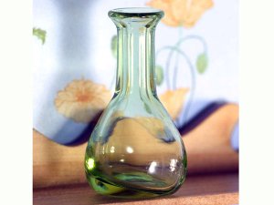 画像1: 花瓶/デキャンタ　グリーン　ガラス製