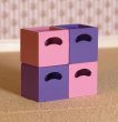 1/12サイズのドールハウス用ミニチュア　ストレージ　ボックス　ローズ/ライラック
