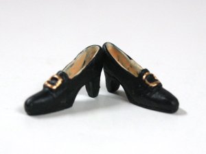 画像5: 婦人靴　バックル付き　黒