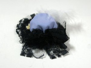 画像4: 羽付き婦人用帽子　ブラック/レース