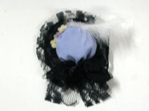 画像5: 羽付き婦人用帽子　ブラック/レース