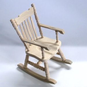 画像1: ロッキング　チェア（椅子）未塗装