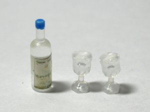 画像1: お酒ボトル＆グラス2個