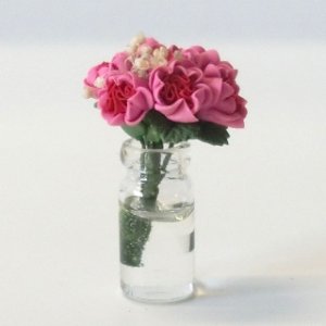 画像3: ガラス花瓶入り”バラ”