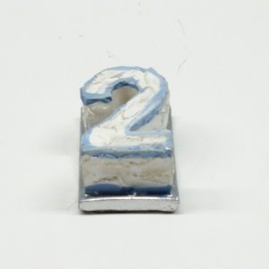 画像2: バースデー　ケーキ　”２”　ブルー