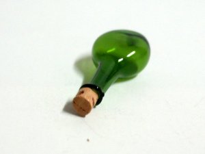画像4: グリーン　ボトル　（ガラス製）　コルク栓付き