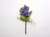 1/12サイズのドールハウス用ミニチュア花のブーケ（紫）です