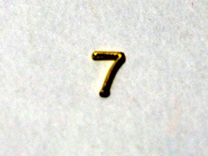 画像1: ドア　ナンバー　真鍮　　”7”