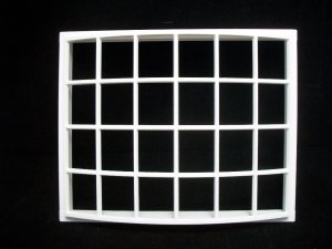 画像1: ボウ・ウィンドゥ　弓形張り出し窓枠（24窓）ジョージアン　プラスティック製