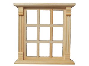 画像1: 窓枠（9窓）　木製