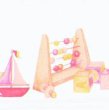 画像3: 壁紙　ボーダー用　長さ:約42cm 　Toy Box Border Pink (3)