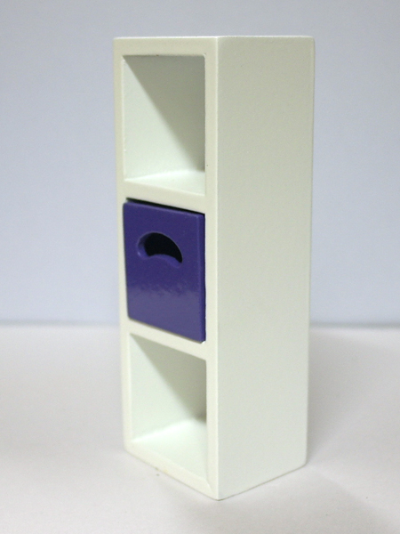 収納ボックス付 収納ユニット(紫) リビング・玄関・書斎家具 家具,1/12サイズのドールハウス用ミニチュア,