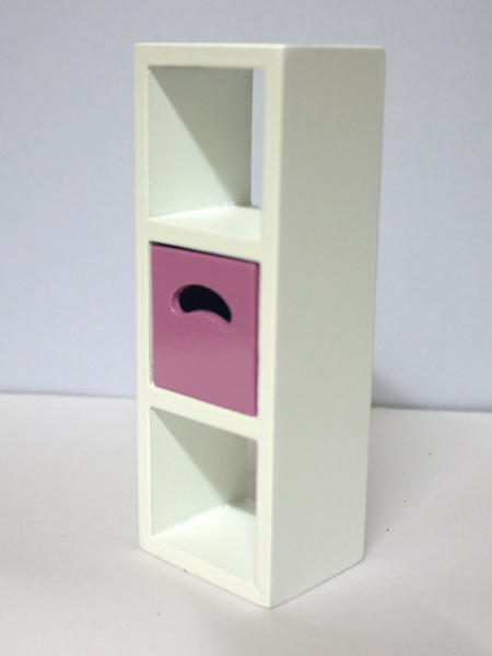 収納ボックス付 収納ユニット(薄紫) リビング・玄関・書斎家具 家具,1/12サイズのドールハウス用ミニチュア,