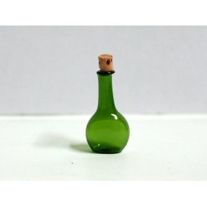 画像: グリーン　ボトル　（ガラス製）　コルク栓付き