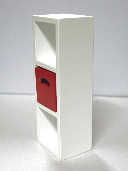画像1: 収納ボックス付　収納ユニット(赤)