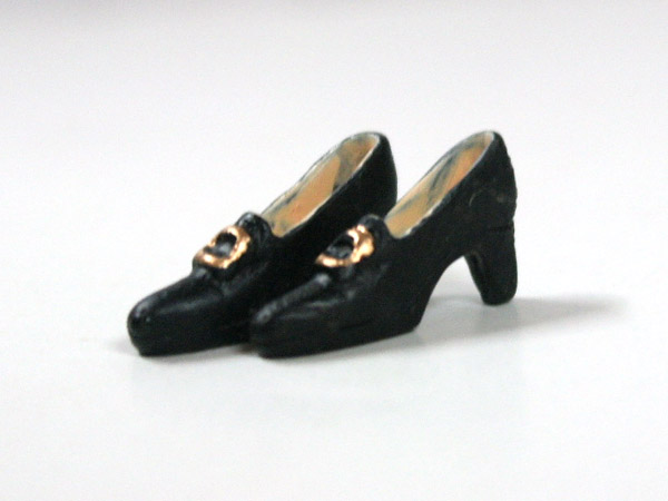画像2: 婦人靴　バックル付き　黒