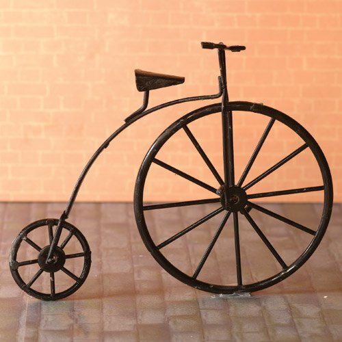 自転車 ペニー・ファージング (Penny Farthing) ガーデン用具・道具 ガーデン小物,1/12サイズのドールハウス用ミニチュア,