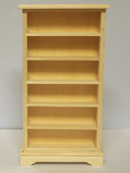 画像1: 未塗装　ブックケース　本棚（6段）
