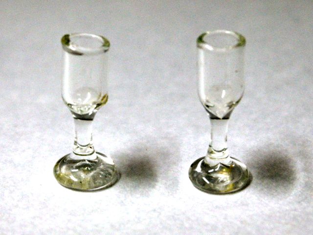 画像1: ガラス製ワイングラス　ペア(2個)