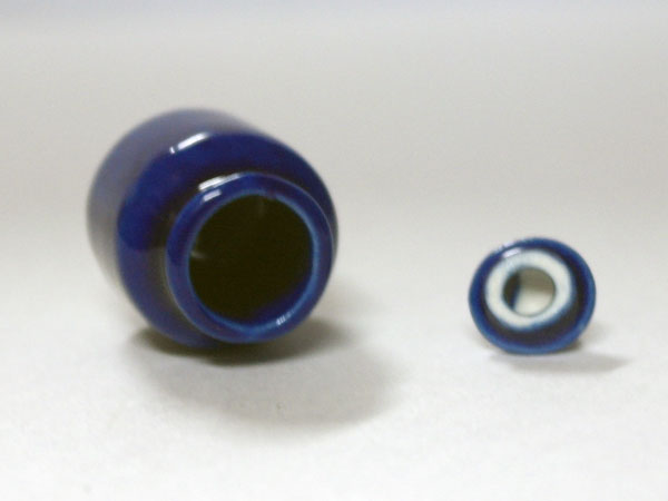 画像3: 陶器　保存容器　青