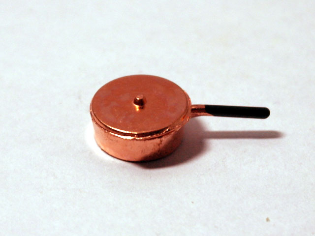 画像1: 銅　蓋付ソースパン（鍋）（径18mm）