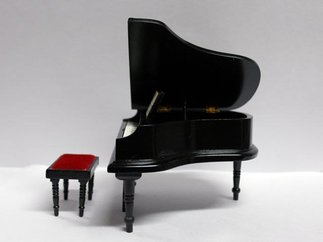 画像1: グランドピアノ＆スツール