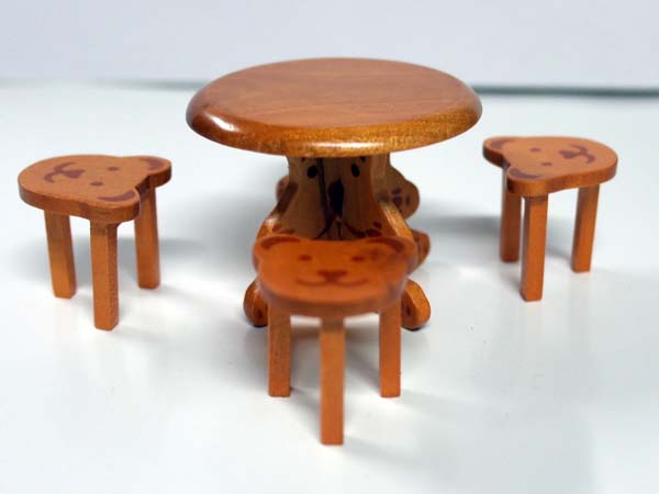 画像1: ベア　テーブル＆チェア4脚セット