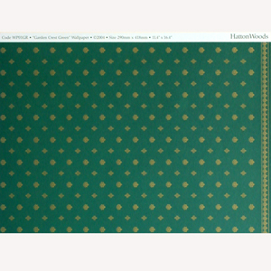画像3: 壁紙　A3 (297 × 412 ミリ)室内壁用　"Garden Crest" Green & Ivory
