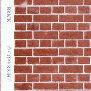 画像2: 紙　外壁用　A3 (297 × 420 ミリ)　"Brick"　Red